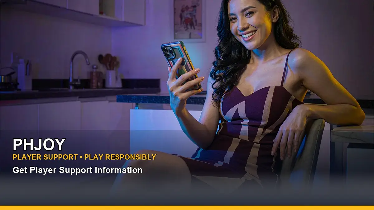 PHJOY download mobile casino app featuring a Philippine casino game interface with a floating tile composition