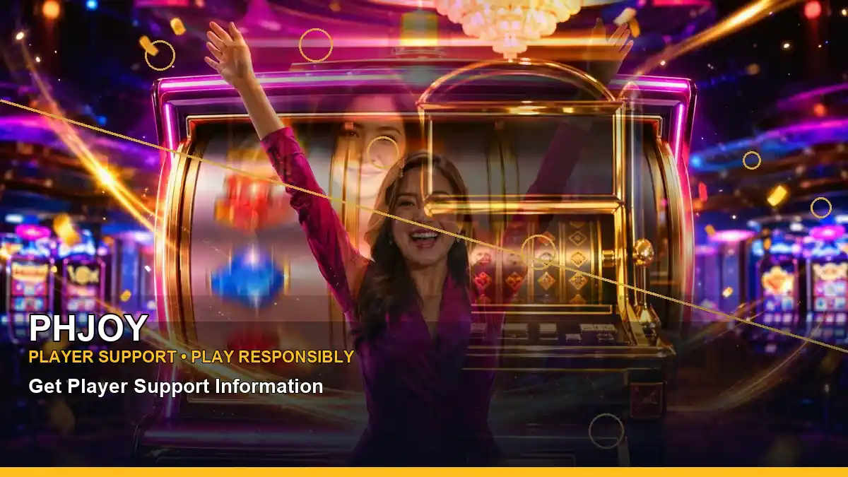 PHJOY lounge VIP casino rewards featuring an adult Filipina casino host with a centered composition